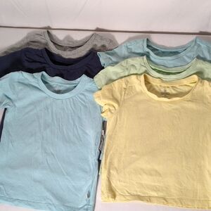 Honest Baby Clothing - Set of Six short-sleeved T shirts for Toddlers 24 months